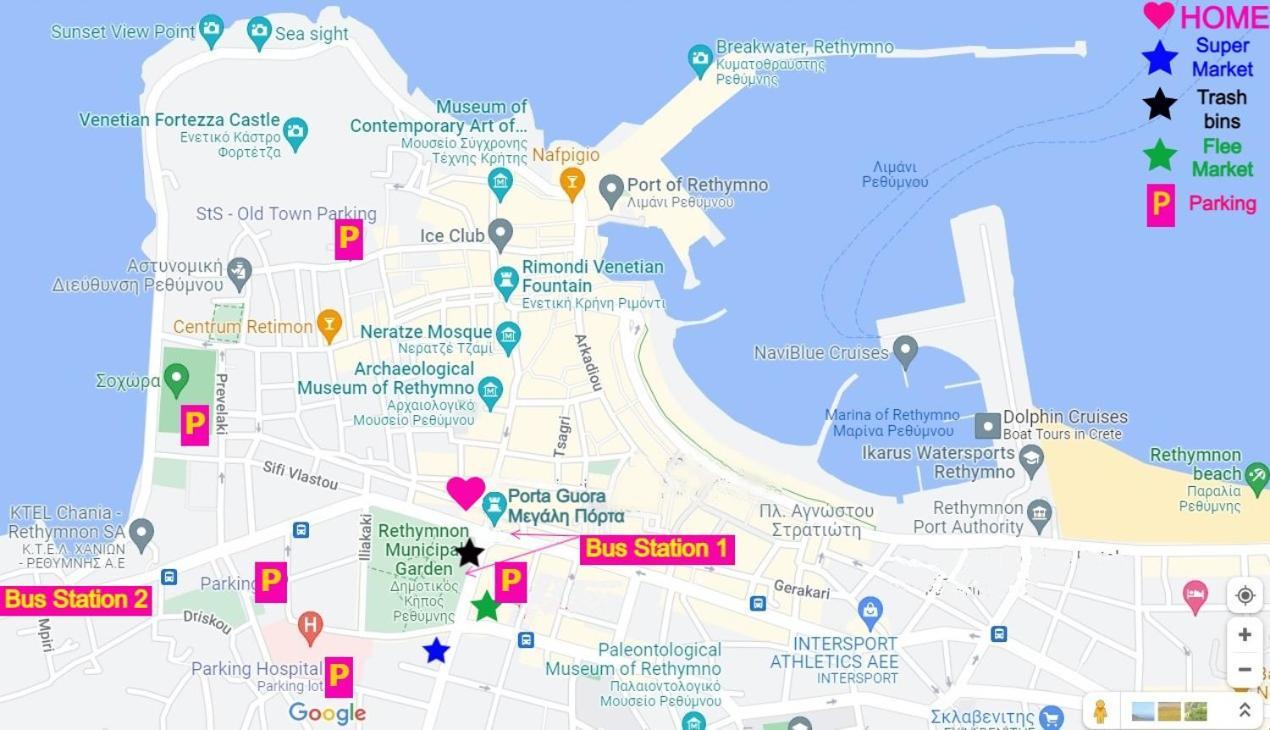 Thyme Brand New 1Bd Apart In The Heart Of Rethymno Eksteriør bilde